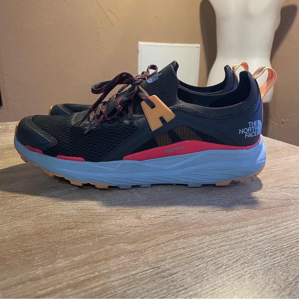 The North Face Women's Black and Coral VECTIV Trail Running Shoes
